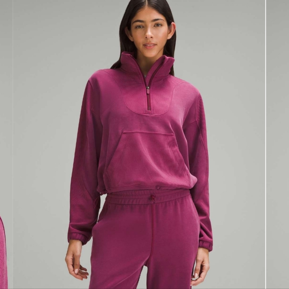 Lululemon Brushed Softstreme Ribbed Half Zip